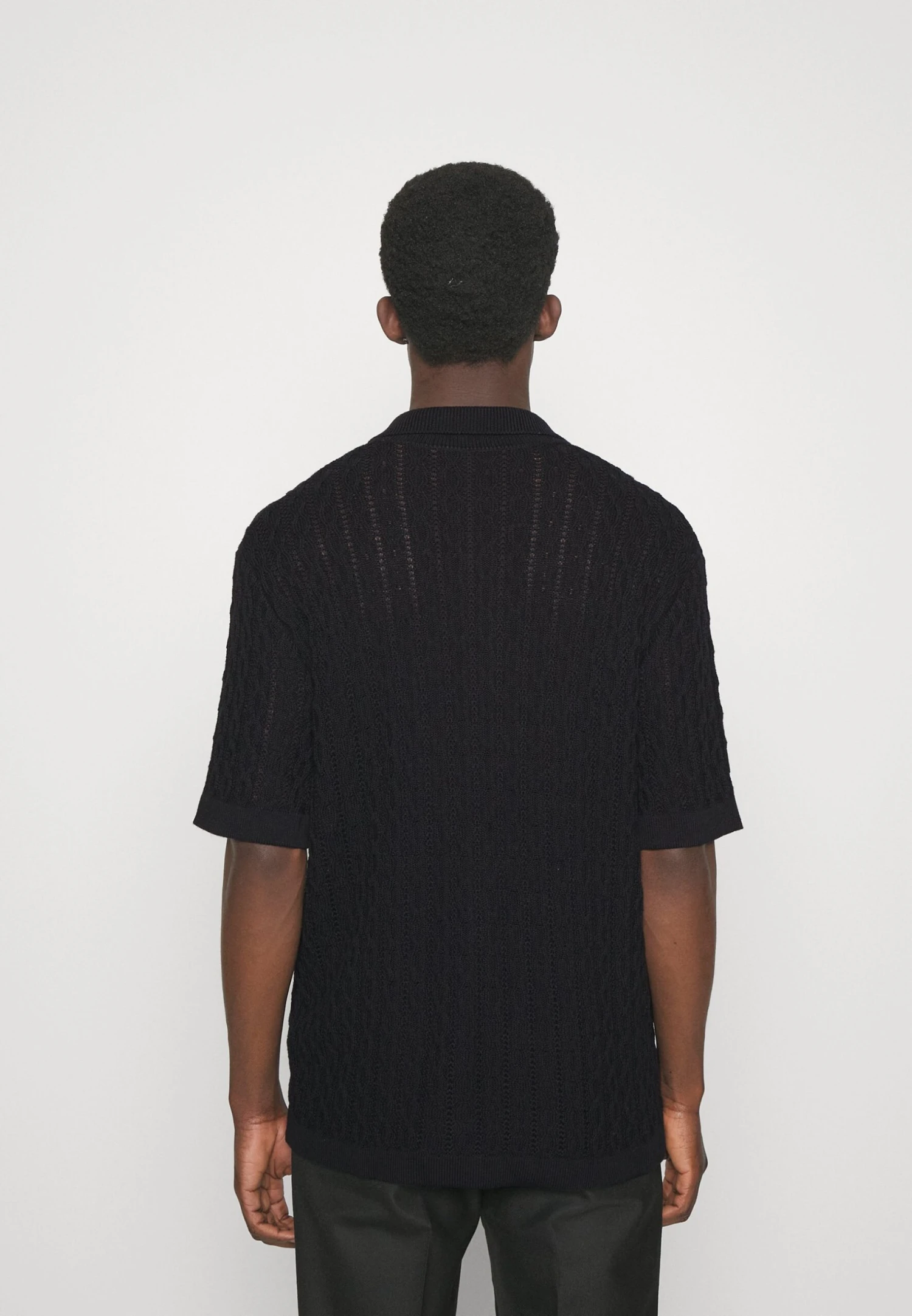 Les Deux Garrett Knitted Shirt - Vest - Black 3 Les Deux Garrett Knitted Shirt - Vest - Black - Afbeelding 3