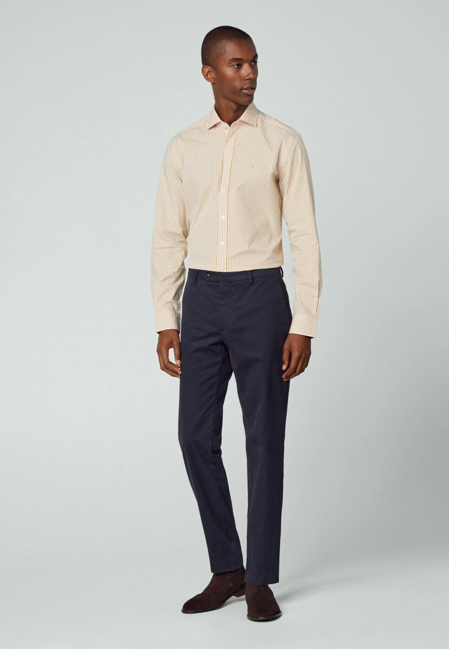 Hackett London Essential Bengal Stripe - Overhemd - White Yelow 2 Hackett London Essential Bengal Stripe - Overhemd - White Yelow - Afbeelding 2