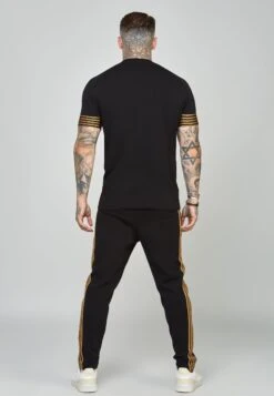 SikSilk Elastic Cuffed- T-Shirt Print - Black -Herenkledingwinkel 1479ee523d304c71b443732f88fb4cf2