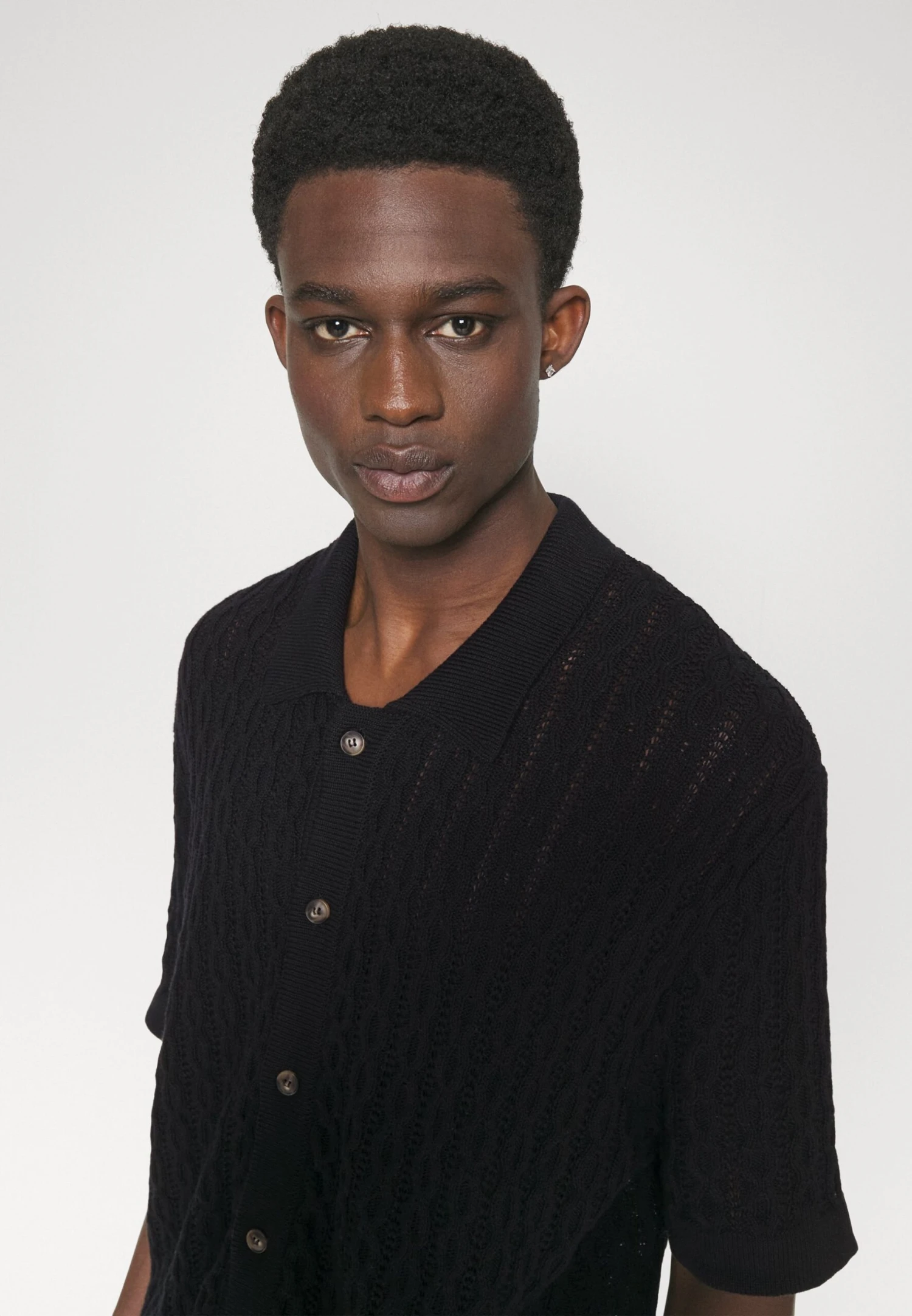 Les Deux Garrett Knitted Shirt - Vest - Black 4 Les Deux Garrett Knitted Shirt - Vest - Black - Afbeelding 4