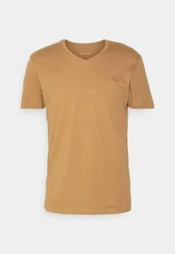 Pier One V Neck Bird Tonal 3 Pack - T-Shirt Basic - Light Brown/White/Dark Blue -Herenkledingwinkel 239be3f8d5344e18a078136b88ad5384