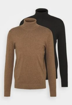 Pier One 2 Pack - Basic Turtleneck - Trui - Black/Mottled Brown -Herenkledingwinkel 3122488e084f414d9b220d1f3fd8aecc
