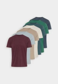 Pier One 7 Pack - T-Shirt Basic - Blue/Mottled Bordeaux/White -Herenkledingwinkel 40238aec486841c1aa91cee1f0bc607e