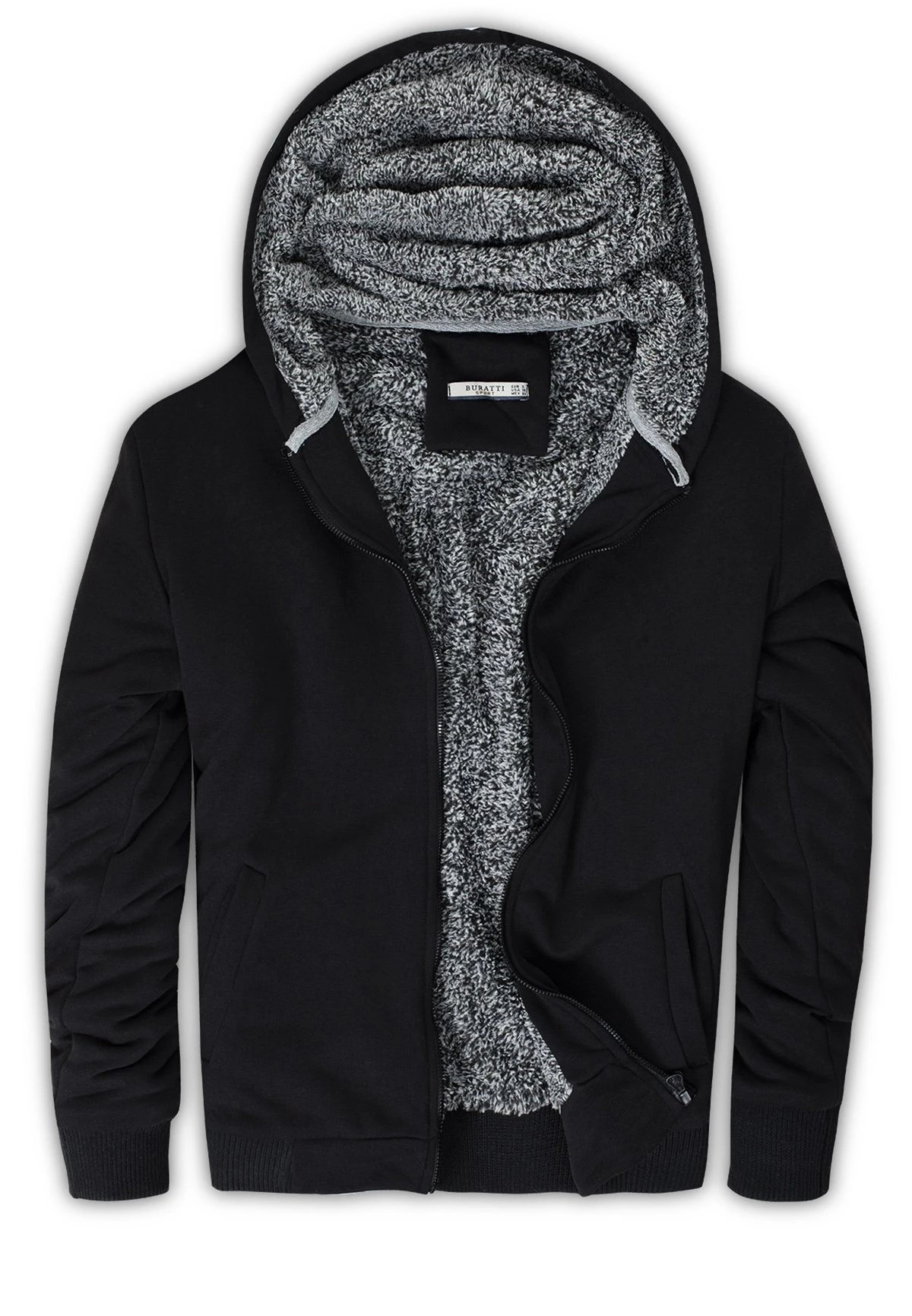 Slim Fit - Hoodie - Black 1 Slim Fit - Hoodie - Black