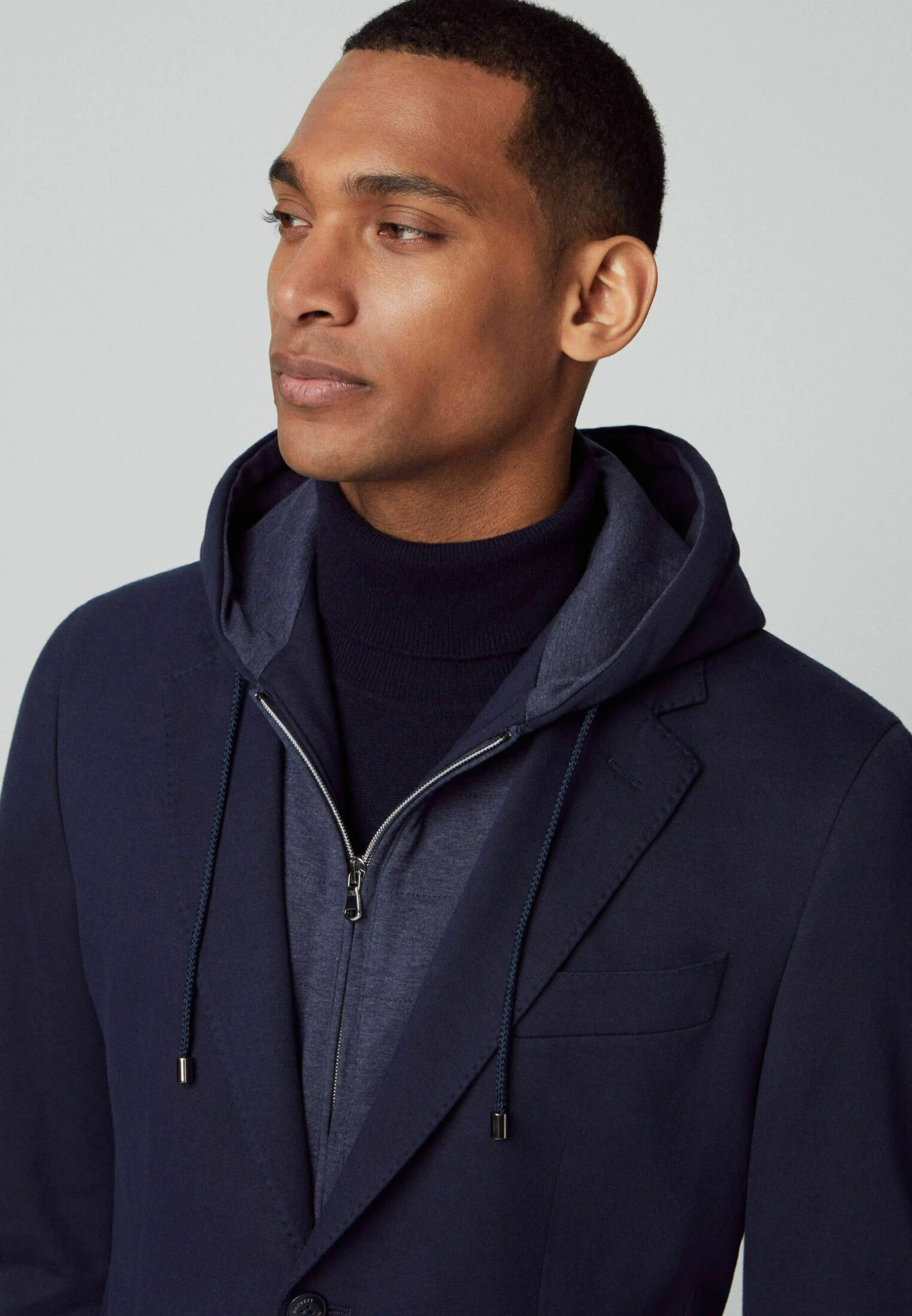 Hackett London Sports W Hooded Bib - Blazer - Navy Blue 4 Hackett London Sports W Hooded Bib - Blazer - Navy Blue - Afbeelding 4