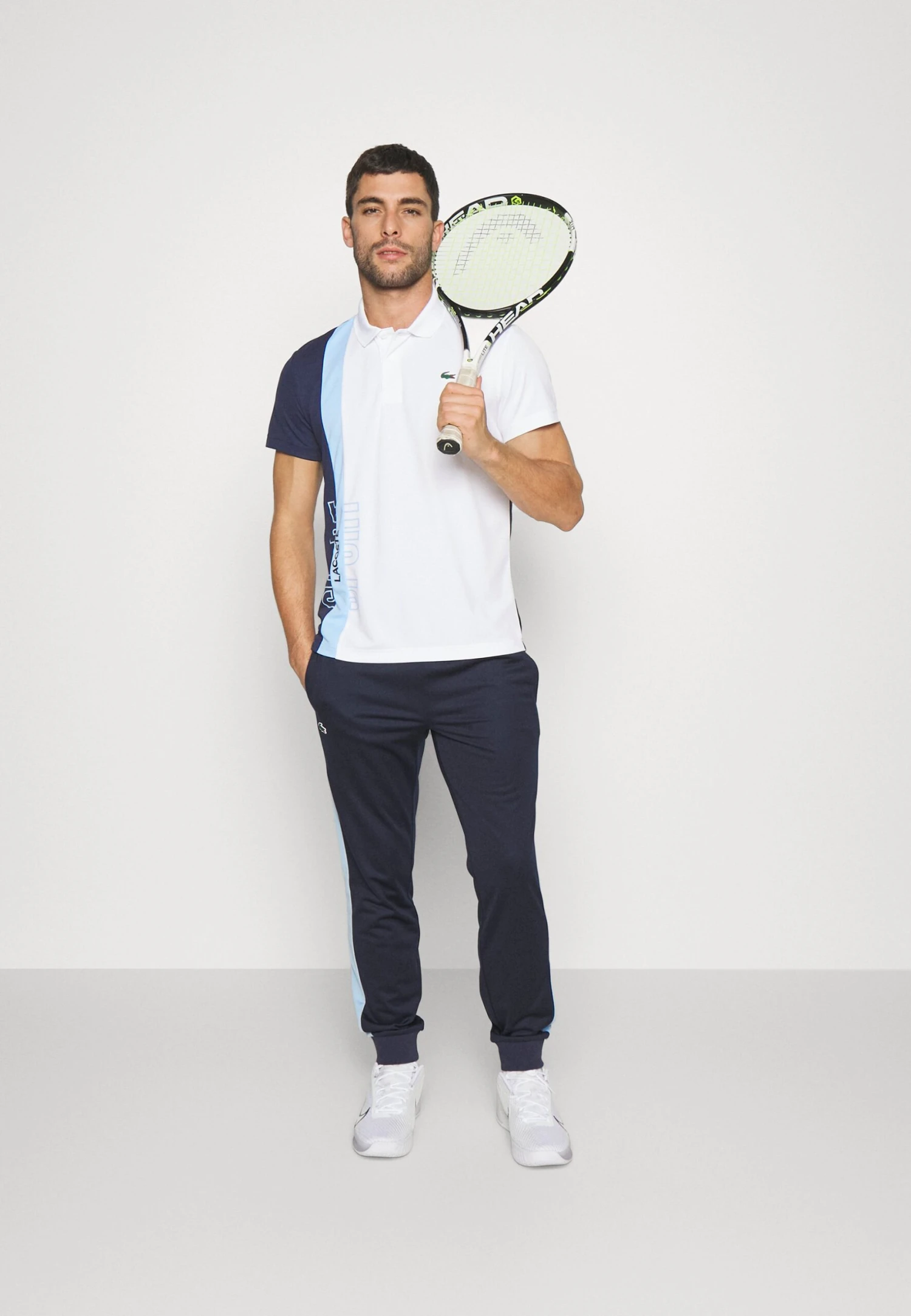 Lacoste Sport Tennis - Poloshirt - White/Navy Blue-Overview 2 Lacoste Sport Tennis - Poloshirt - White/Navy Blue-Overview - Afbeelding 2