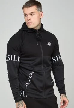 SikSilk Dynmic Zip Through Hoodie - Sweater Met Rits - Black -Herenkledingwinkel aabd325f1c2c4d5983b05f9ebcb2d227