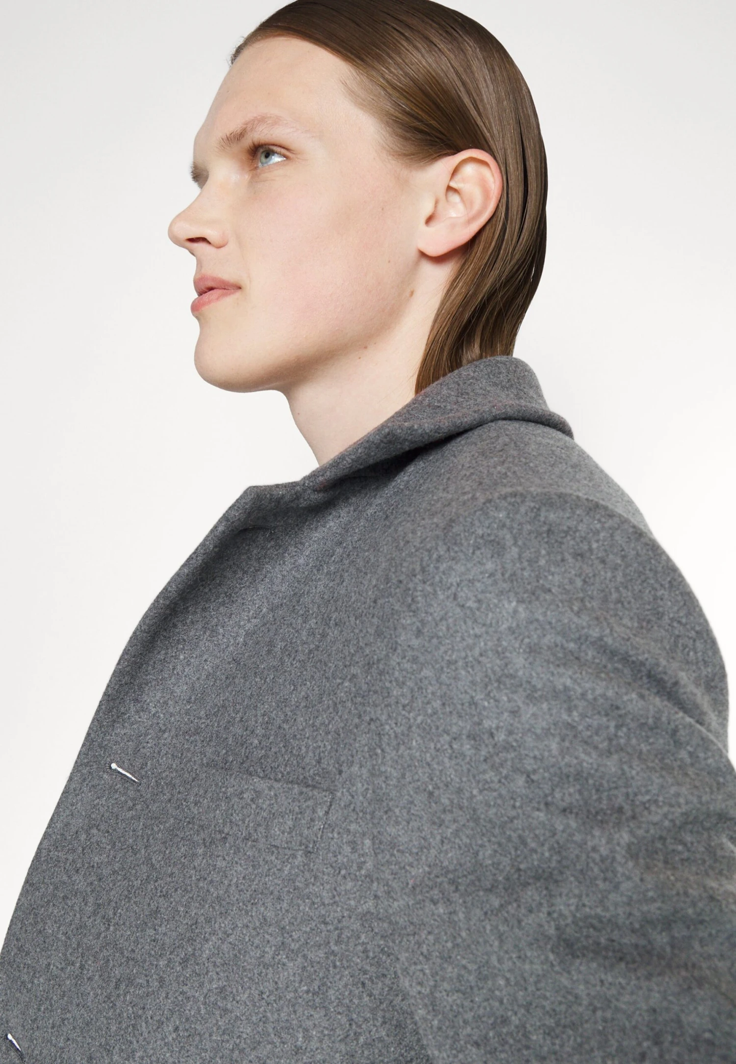 J.Lindeberg Holger Melton Coat - Mantel - Mid Grey Melange 6 J.Lindeberg Holger Melton Coat - Mantel - Mid Grey Melange - Afbeelding 6