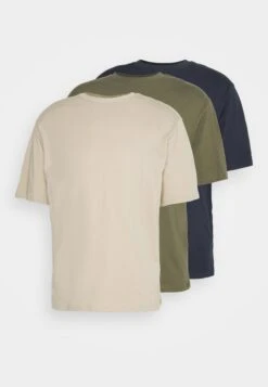 YOURTURN 3Pack Unisex - T-Shirt Basic - Olive, Beige, Dark Blue -Herenkledingwinkel c9781a2078894637b28a4d312cb66c40