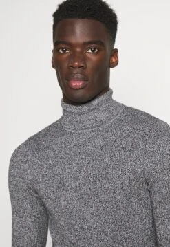 Pier One Muscle Fit Turtle - Trui - Mottled Grey -Herenkledingwinkel e3c882d2274c45af8a9f7df902604a5f