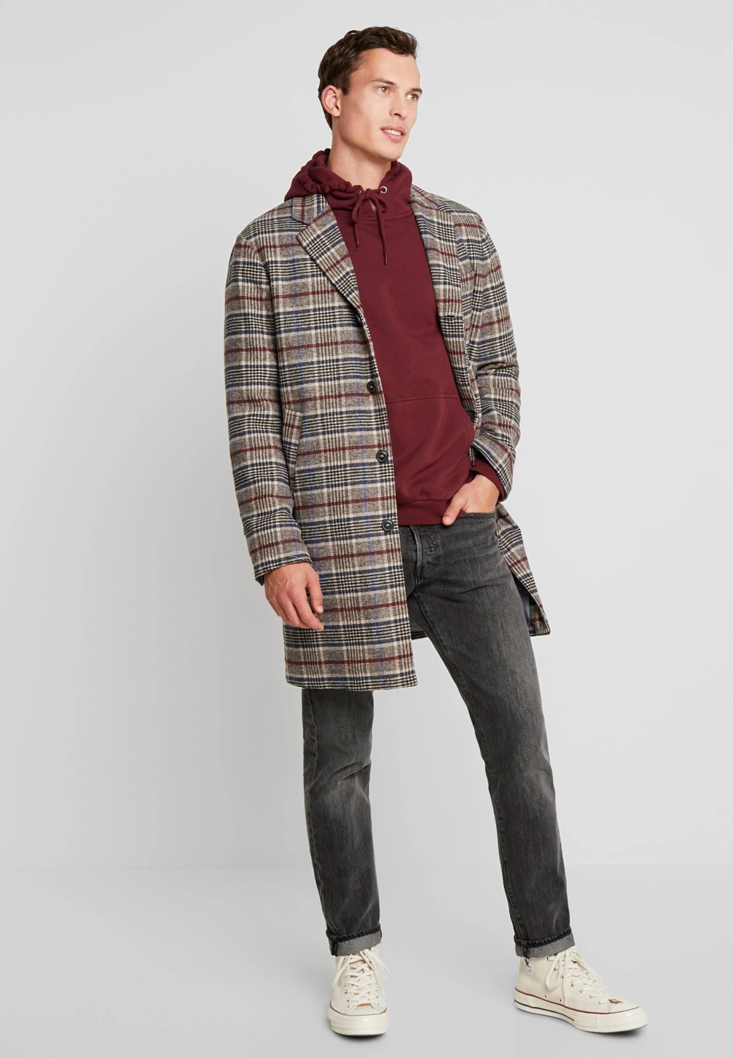 Pier One Hoodie - Bordeaux 2 Pier One Hoodie - Bordeaux - Afbeelding 2